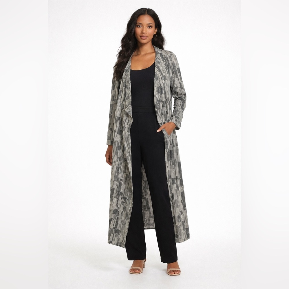 Zero + Maria Cornejo Virgin Wool Blend Knit Duster Cardigan